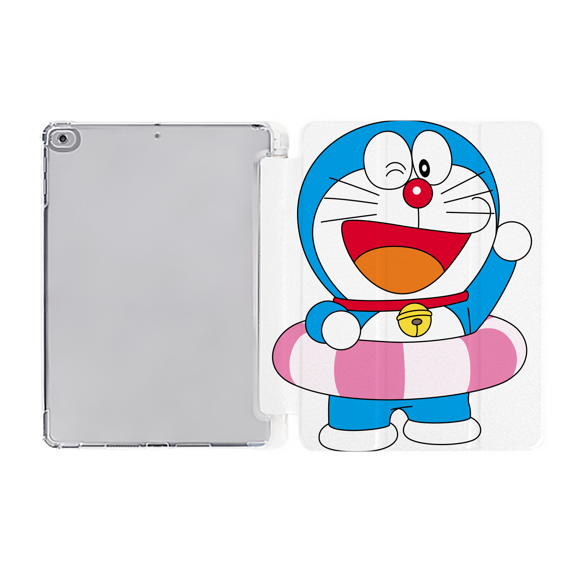 （画像用） ドラえもん Doraemon IPad ケース ペン収納付き 三つ折りスタンド PUレザー×シリコン 対応機種9.5/10.5/10.9インチ